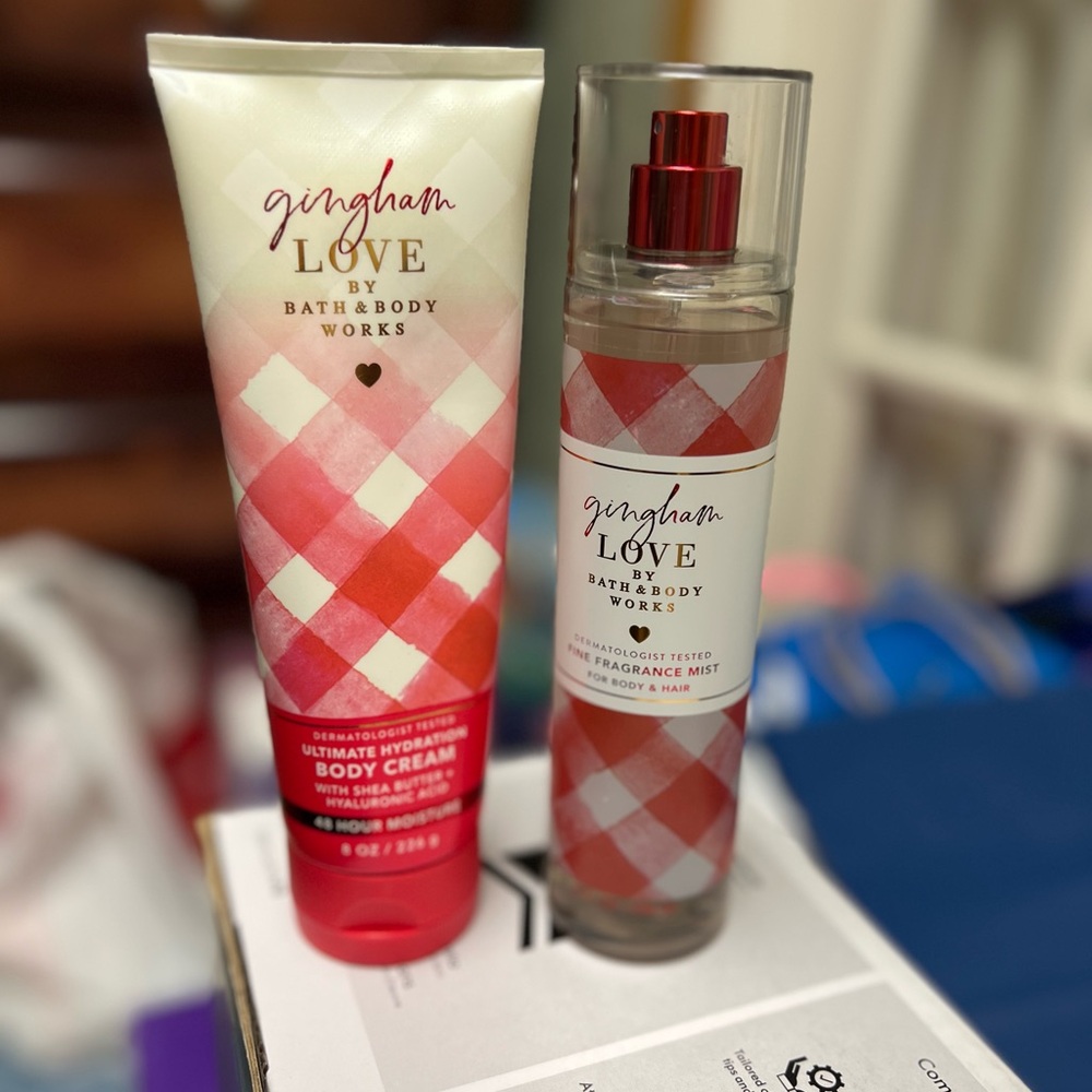 Gingham Love by Bath & Body Works- Body Cream & Fragrance Mist Set, NWT